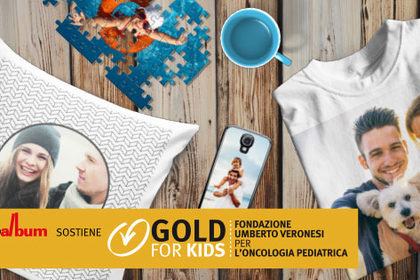 ilFotoalbum e Fondazione insieme per Gold for Kids
